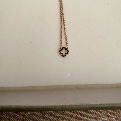 Cross necklace with blue zircon like new