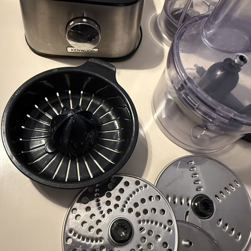 Kenwood multifunctional food processor used with stainless steel discs