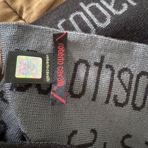Roberto Cavalli genuine scarf like new, black and gray