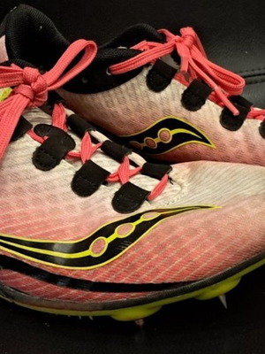 Saucony Παπούτσια Spikes για Στίβο νούμερο 38 σαν καινούργιο ροζ κίτρινα