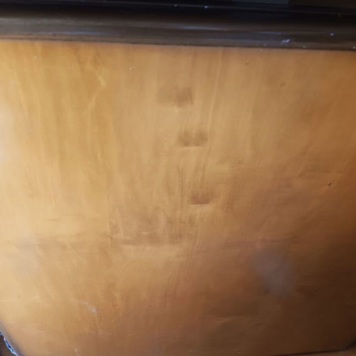 Executive Desk Solid Beech with Glass and Rolling Drawer Unit