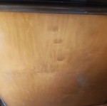 Executive Desk Solid Beech with Glass and Rolling Drawer Unit
