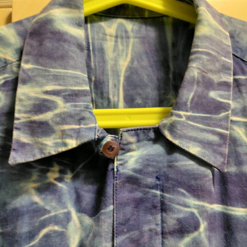 Men's cotton short-sleeve shirt small like new blue