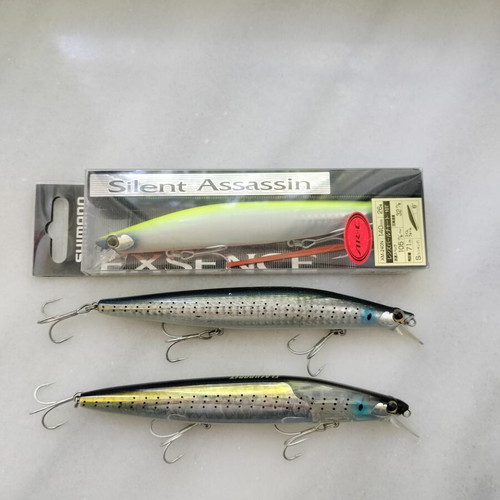 Shimano Silent Assassin 140S and FlashBoost 140S fishing lures like new