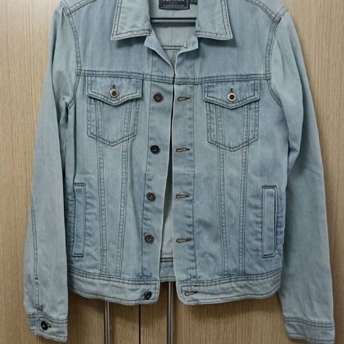 Topman women's denim jacket used, size XS, blue