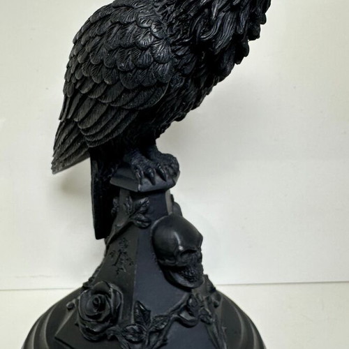 Alchemy Gothic candle holder, black resin, 17cm
