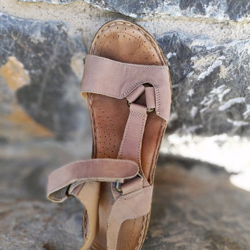 AIRANESIS Anatomical Leather Sandal used, beige