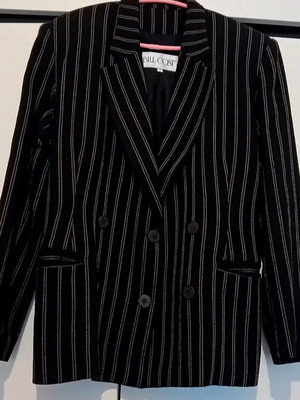 Bill Cost women's double-breasted blazer black like new
