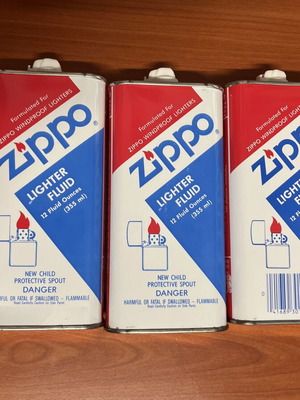 Zippo σετ υγρών αναπτήρα 3 μεγάλα μπουκάλια 355ml καινούργιο