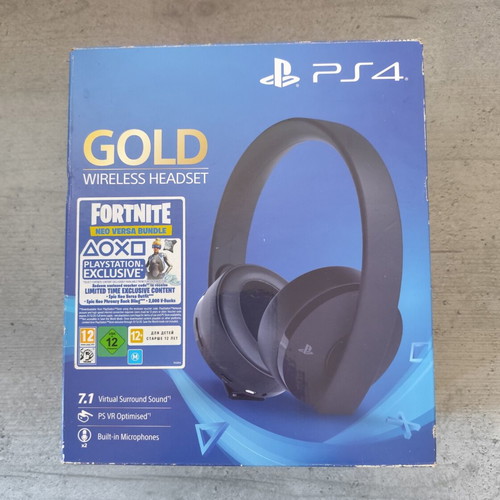 PS4 Gold Wireless Headset used with 7.1 Virtual Surround Sound