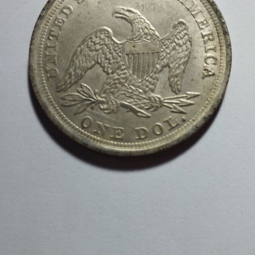 One Dollar 1873 silver-plated coin like new, accurate replica