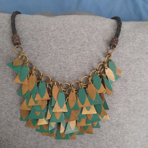 Multicolor necklaces used, set of 3 pieces