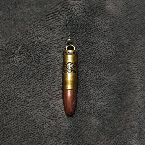 One Piece bullet earring new, gold-colored