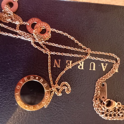 Beloved necklace chain 82 cm new, gold tone