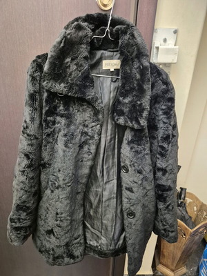 Bill Cost fur coat used, black, eco-friendly fur