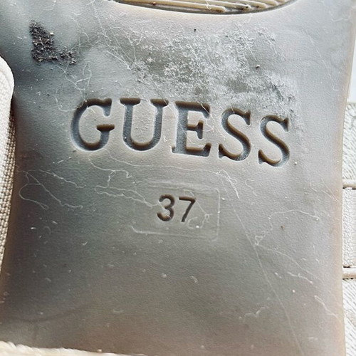 Guess platform sandals like new, size 37, beige and gold