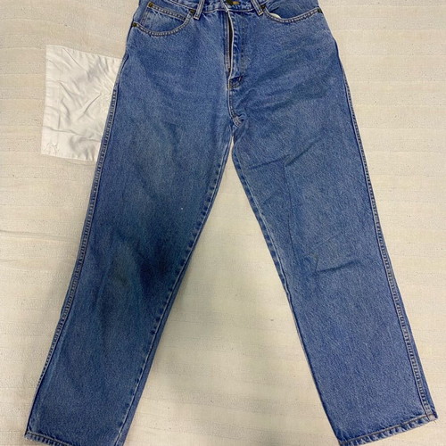 Women's high-waisted vintage jeans used, blue, size L