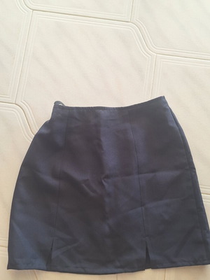 Life Girl black mini skirt with slits and adjustable waist, like new