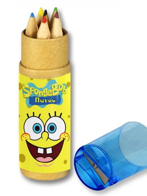 SpongeBob Colored Pencils new 10 pcs with name