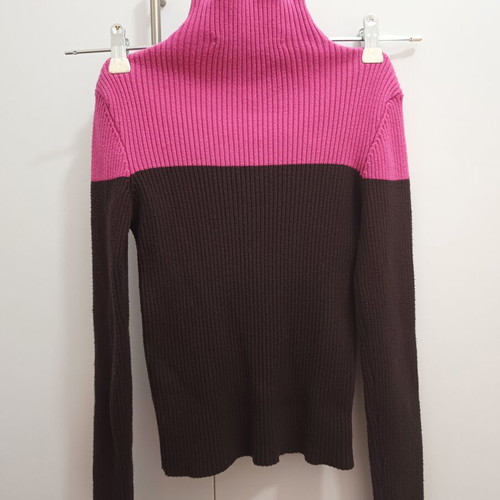 Zara turtleneck sweater like new, brown and pink, size S
