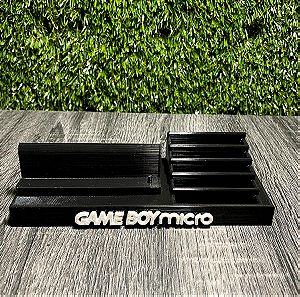 Βάση για GameBoy Micro και 5 κασέτες - 3D Printed - 3D Εκτυπωμένο (GB Micro Stand/Holder)
