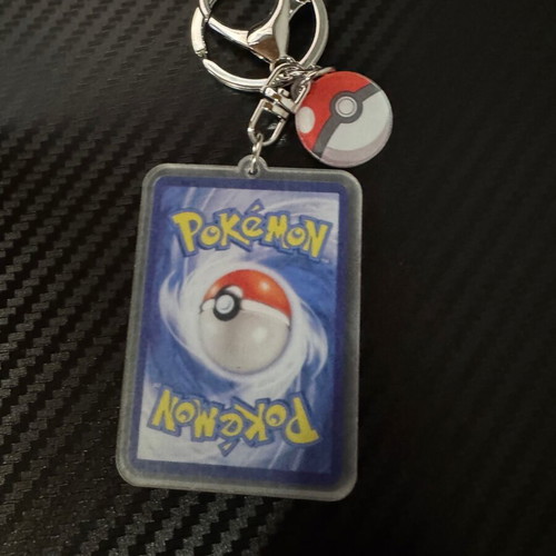 Pikachu keychain card-shaped new