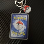 Pikachu keychain card-shaped new