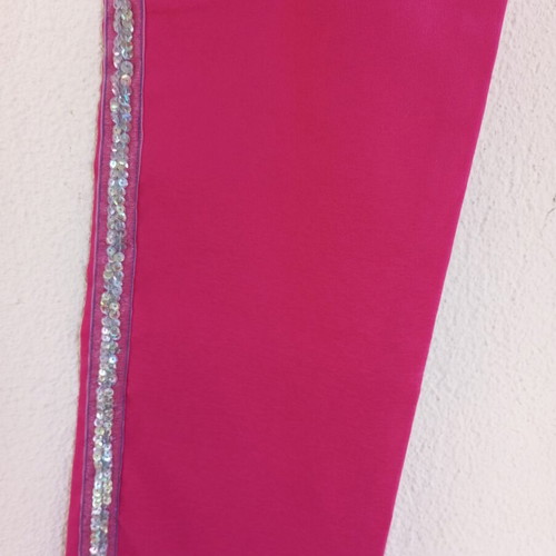 Acrobat fuchsia elastic pants with silver and blue sequins, like new, size M