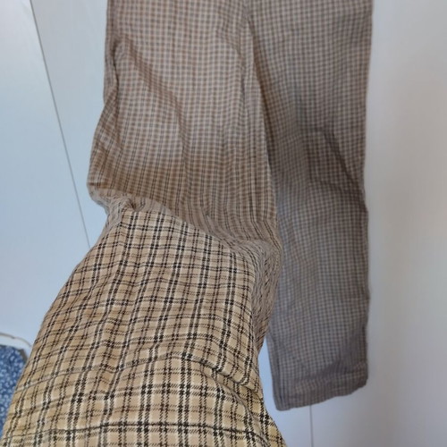 Asos cotton pants used, beige brown checkered, size 36 small