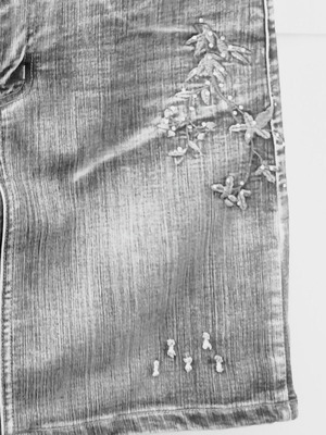 RE&X denim skirt, size 42, blue washed cotton blend
