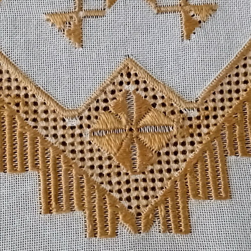 Set of Two Karsanika Lefkadian Handmade Embroideries on Etamine Fabric