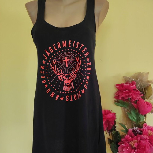 Jägermeister Women's Black Racerback Tank Top Size M like new