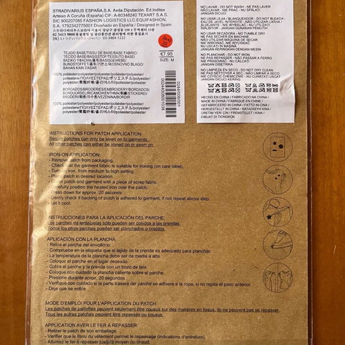 Patch set new from Stradivarius, iron-on and sew-on