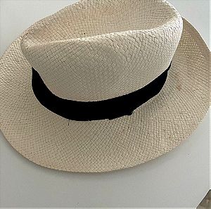 Ψάθινο λευκό καπέλο