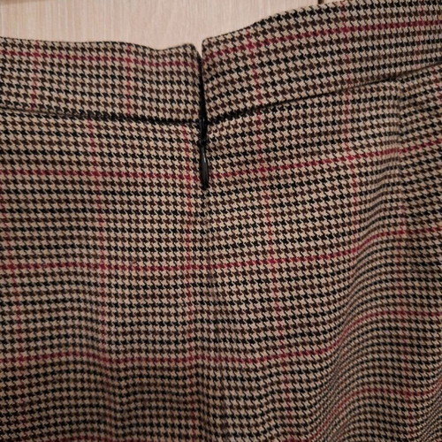 Stradivarius checked skirt like new, gray and beige, size S