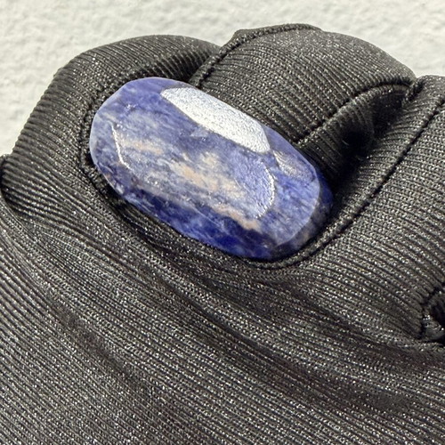 Lapis Lazuli ring carved from natural stone, new