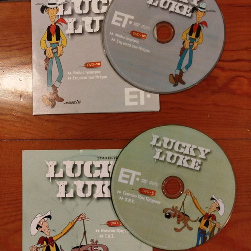 Lucky Luke 2 DVD set like new, dubbed cartoons