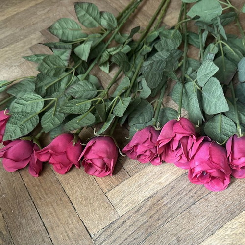 Decorative roses like new, pack of 10, 65 cm