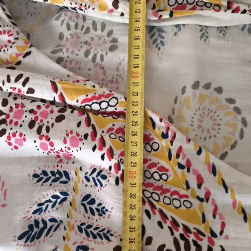 SheX wrap dress like new, colorful summer fabric with tassels