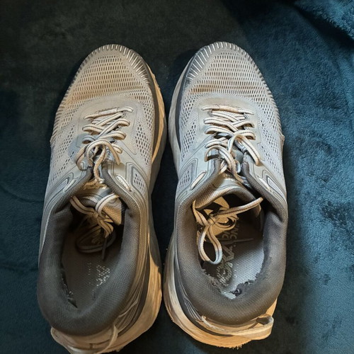 Hoka One One athletic shoes used, size 44, gray