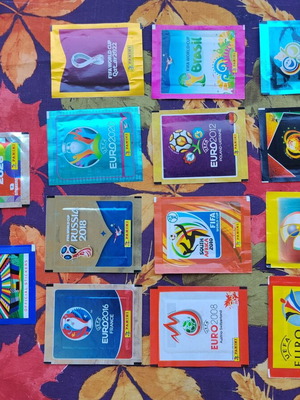 Panini κλειστά πακέτα, όλα τα Euro και World Cup 2000-2026, 14 πακέτα καινούργια
