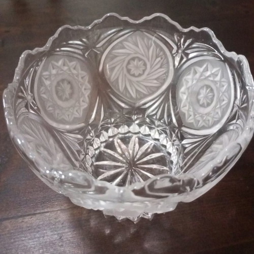 Crystal fruit bowls used, set of 2