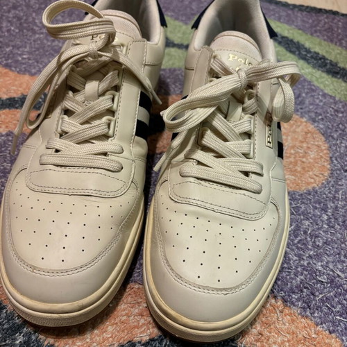 Polo Ralph Lauren Court Shoes like new, white and blue, size 45