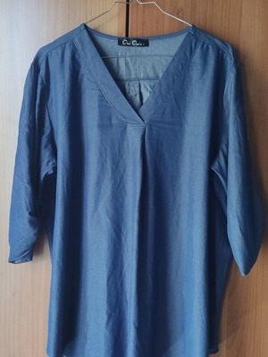 V-neck denim shirt plus size like new from Pretty Jusy