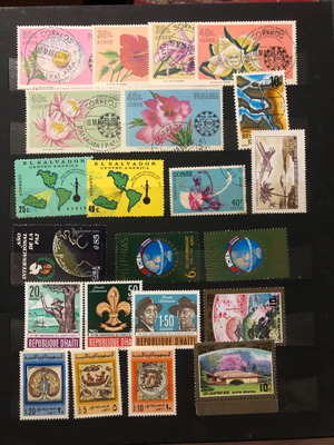 Stamp album like new with thematic series from many countries