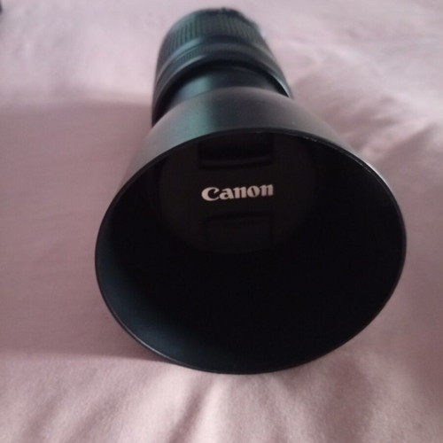 Canon 55-250mm lens with lens hood, like new