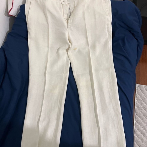Berto Lucci Milano suit official 100% linen new, white
