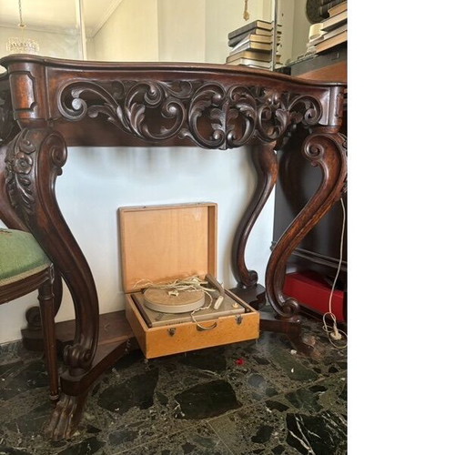 Entry console used with 2 embroidered chairs of Heptanesian origin