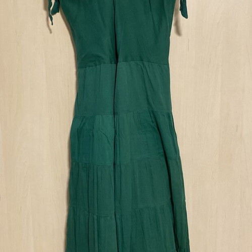 Kashish Maxi Cotton Dress new, green with adjustable straps
