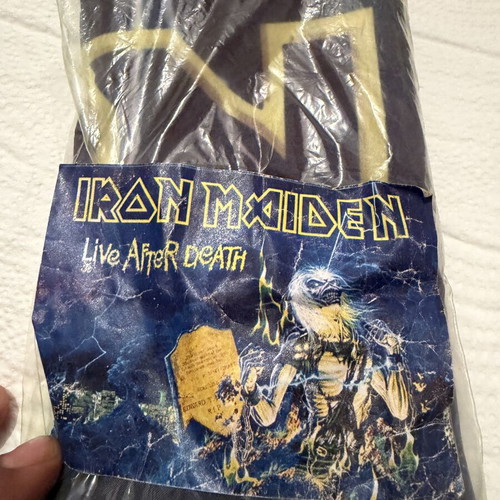 Iron Maiden Live After Death vintage 80s flag with patch, new